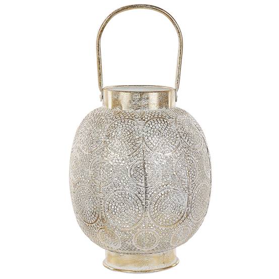 Beliani - Lanterne Métal Doré LANTAU - 25x25x30- Beliani - Image 4