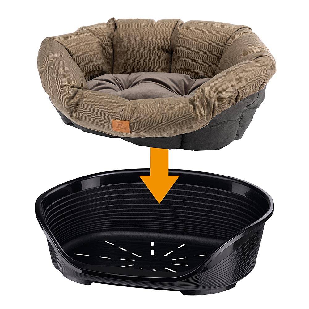 Ferplast - Ferplast Coussin pour Panier Chien SOFA' TWEED 8, Matelas Rembourré pour Lit pour Chien d'intérieur, Remplacement pour Panier Corbeille en Plastique - Imagen 5