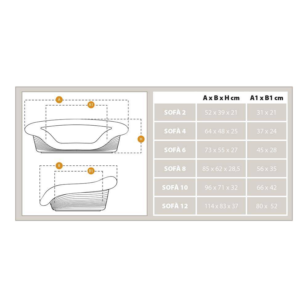 Ferplast - Ferplast Coussin pour Panier Chien SOFA' TWEED 8, Matelas Rembourré pour Lit pour Chien d'intérieur, Remplacement pour Panier Corbeille en Plastique - Imagen 3