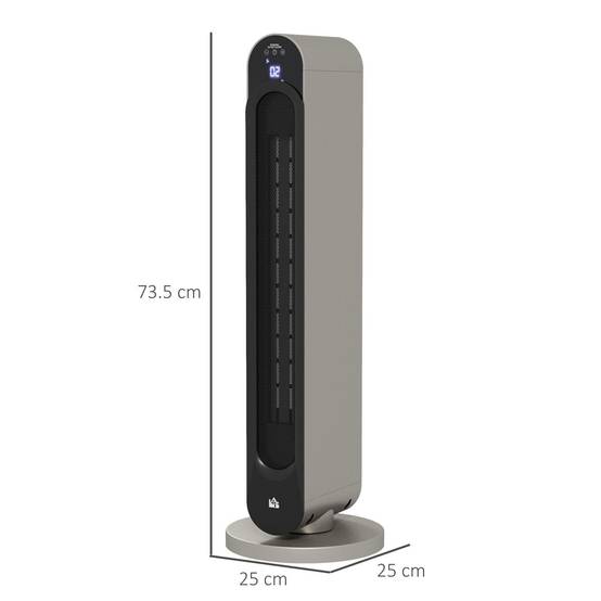 Chauffage électrique, 3 modes, minuterie 12 heures, affichage LED, fonction pivotante - Image 5