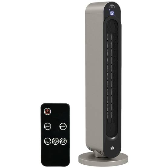 Chauffage électrique, 3 modes, minuterie 12 heures, affichage LED, fonction pivotante - Image 1