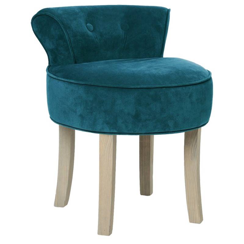 Tabouret en velours Firmin coloris Duck Atmosphera - Imagen 3