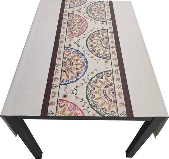 Nappe Composition PVC Base Polyester Anti-taches Soleil Lavant Taille 140X200 CM - Imagen 2