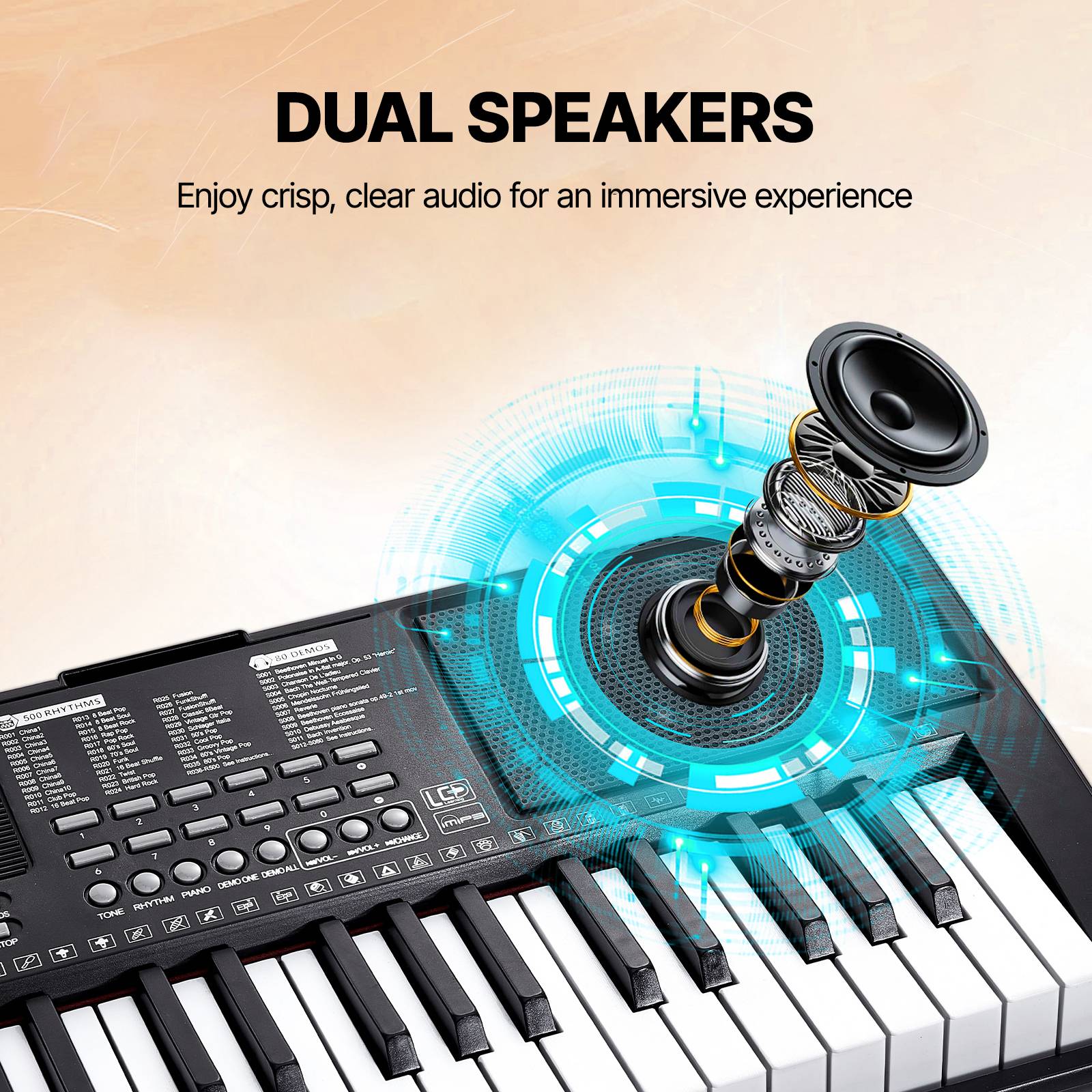 KOMFOTTEU Piano Numérique 88 Touches Pliable Avec MIDI & Bluetooth – Sac Inclus Pour Débutants