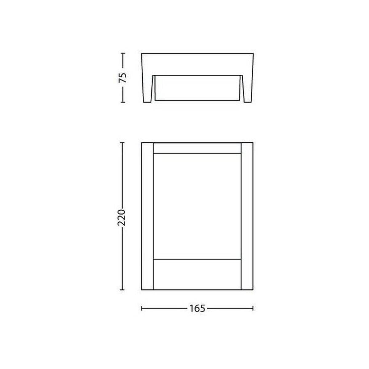Philips - Applique murale - PHILIPS - Arbour - Éclairage extérieur - Lumiere blanche chaude - Large - IP44 - Image 7