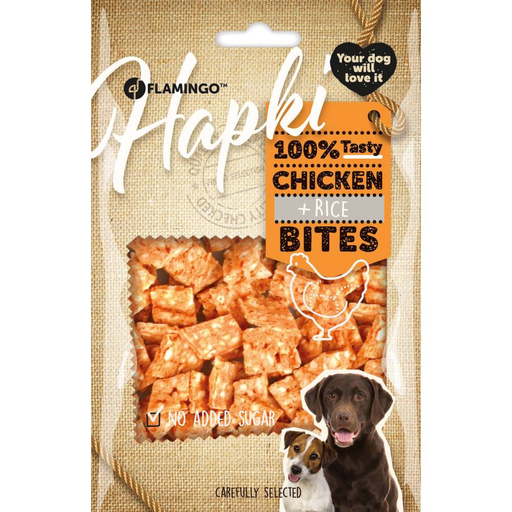 Friandises hapki morceaux poulet et riz 85 g pour chien - Image 1