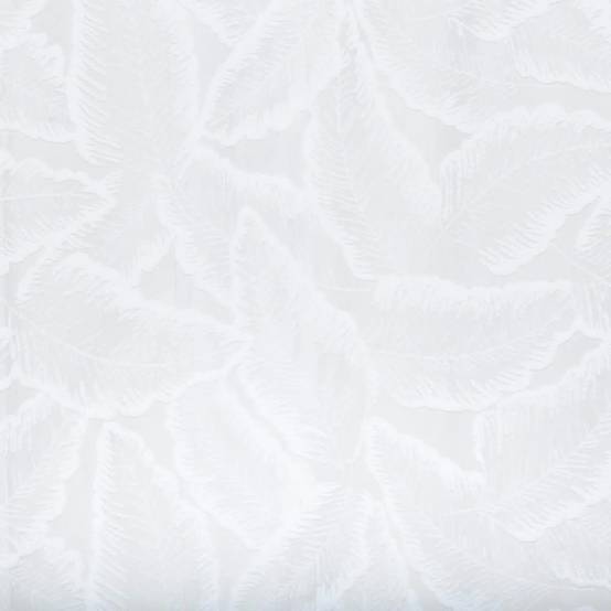 Rideau Voilage Motifs Feuilles "Lazi" 140x240cm Blanc - Image 2