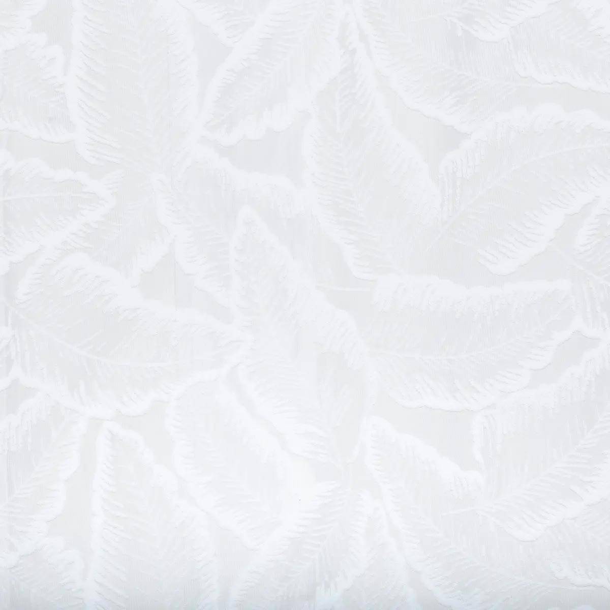 Rideau Voilage Motifs Feuilles "Lazi" 140x240cm Blanc - Image 2