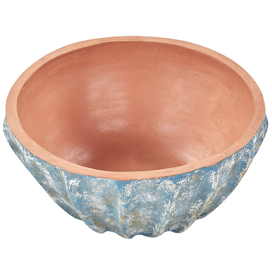 Cache-pot d'extérieur Terre cuite Bleu OSTRYA - Beliani - Image 3