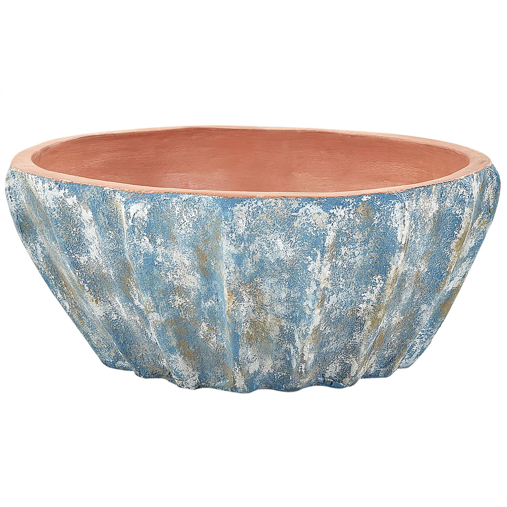 Beliani - Cache-pot d'extérieur Terre cuite Bleu OSTRYA - Beliani - Imagen 2