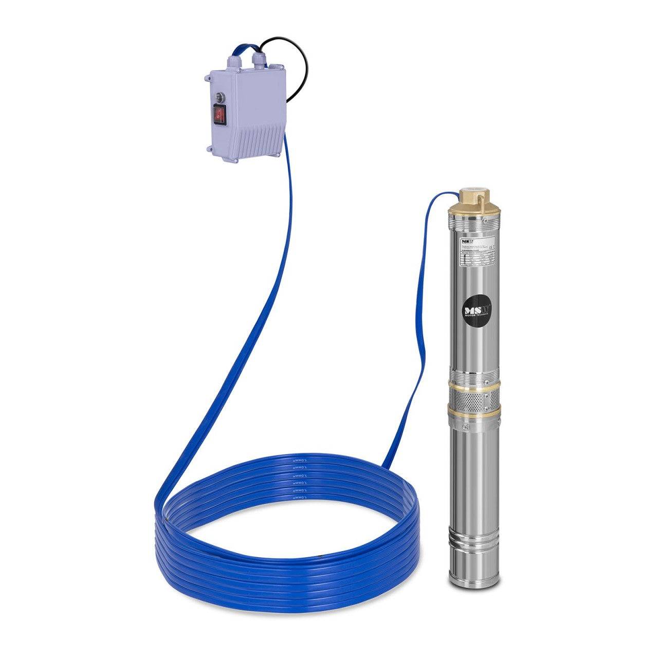 Pompe immergée pompe de puits submersible refoulement - 6000 L/h - 370 Watts - acier inoxydable - Image 1