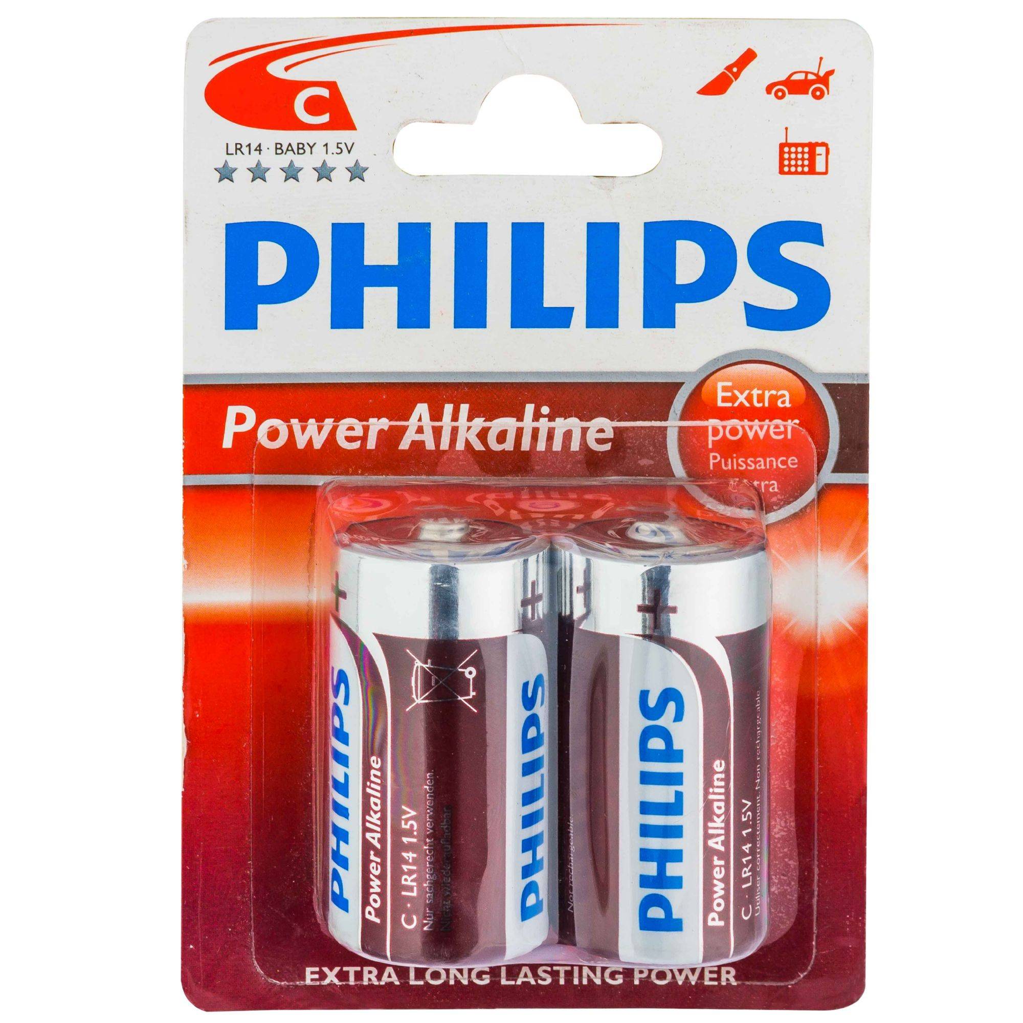 Philips - Pile philips lr14  c  alcaline 2pcs - Image 2