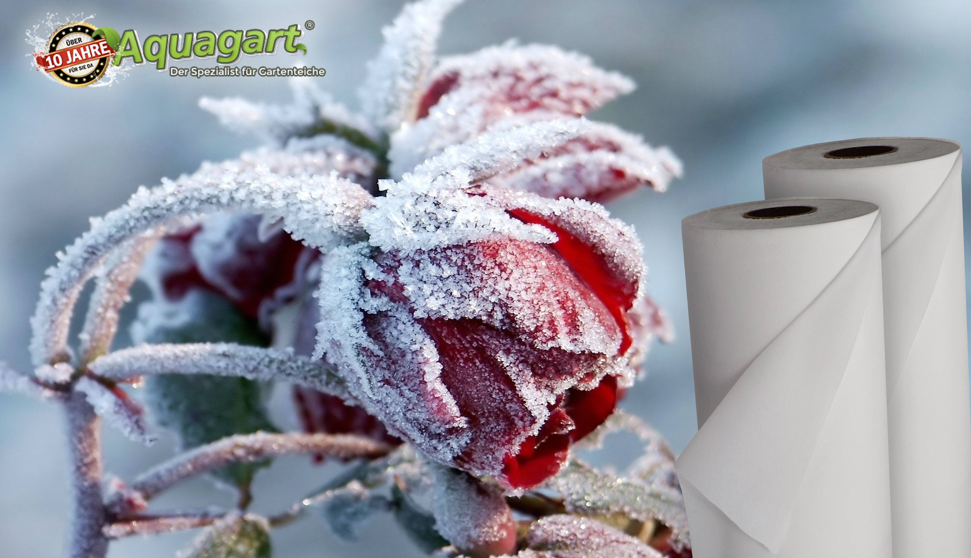 Aquagart - 10 m² voile de protection hivernale en non-tissé, toile d’hivernage, protection contre le gel 80 g, 1,8 m de large - Image 6