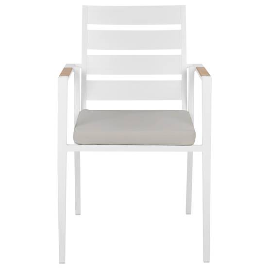 Chaise de jardin Aluminium Gris TAVIANO - Beliani - Image 6
