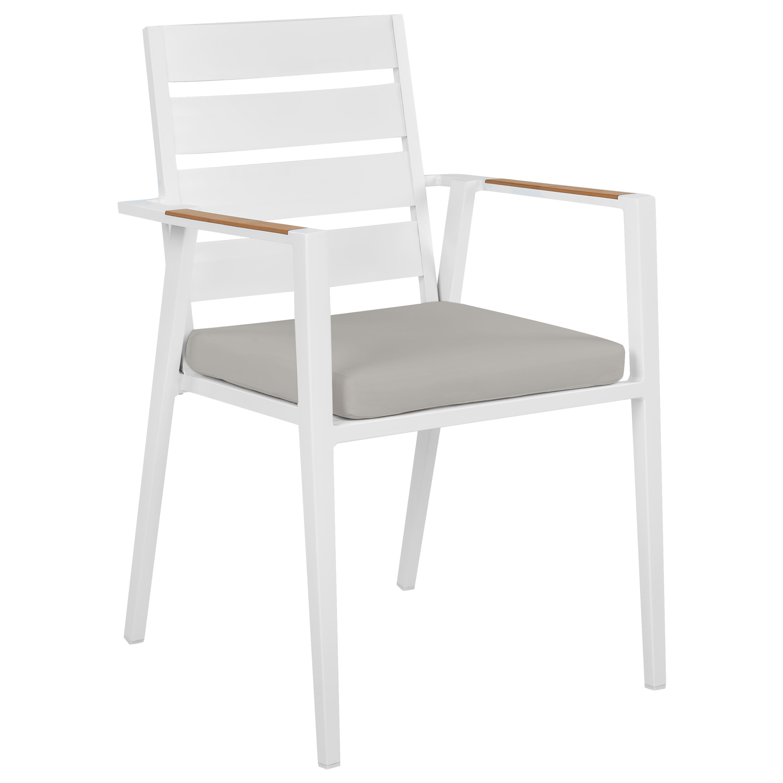 Chaise de jardin Aluminium Gris TAVIANO - Beliani - Image 4