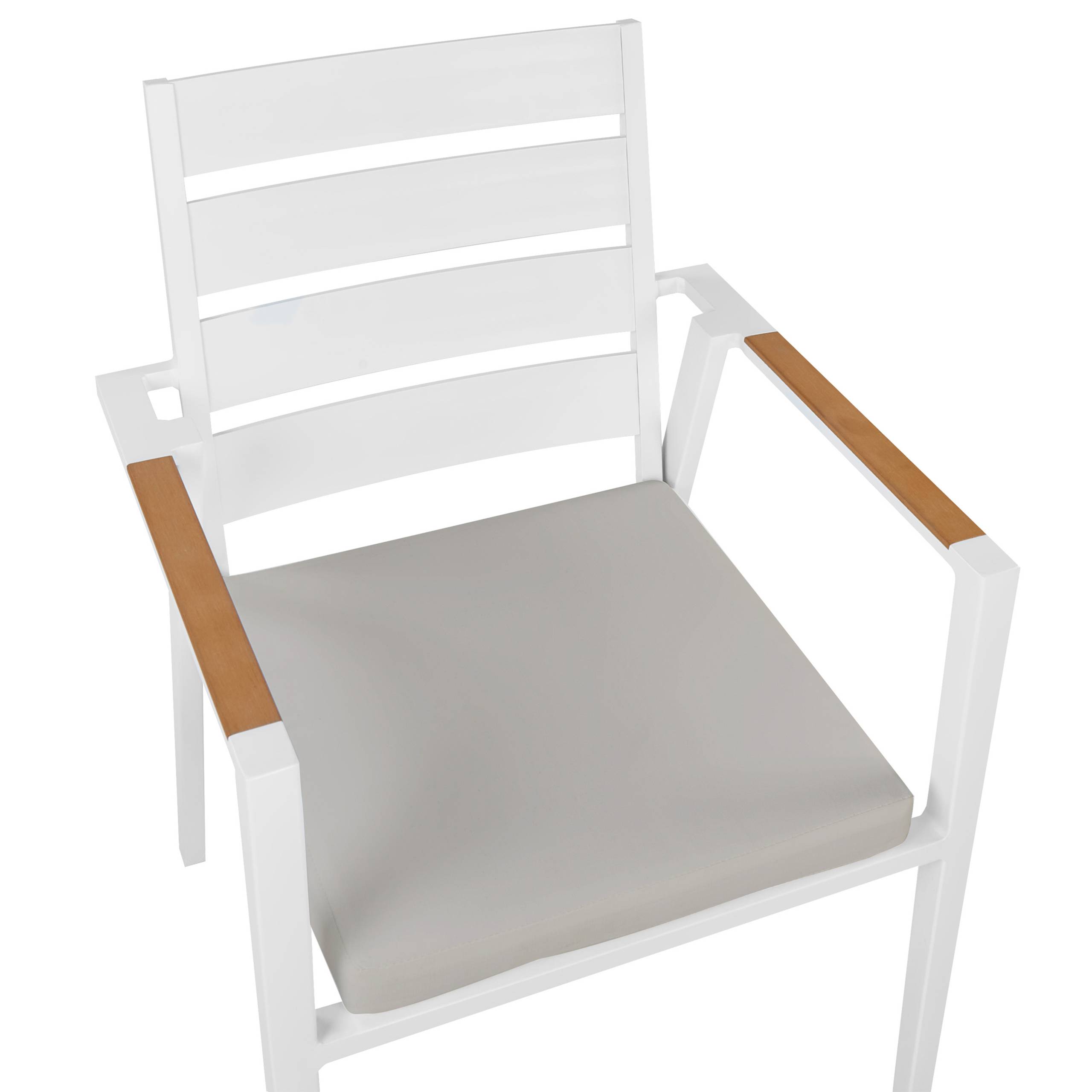 Chaise de jardin Aluminium Gris TAVIANO - Beliani - Image 9