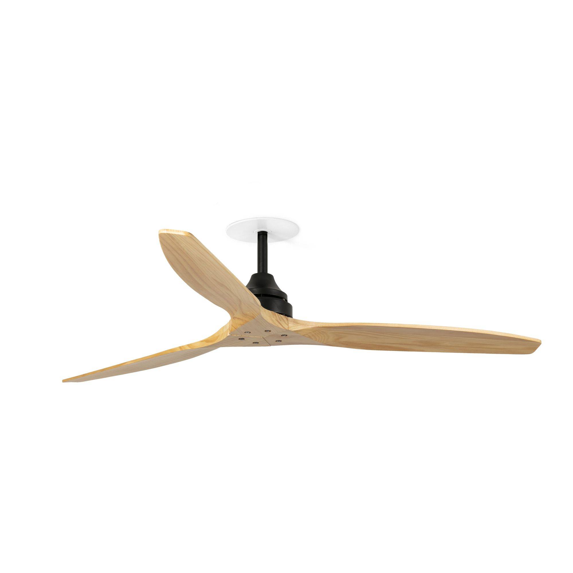 Ventilateur plafond encastre noir mat acier Ø1520 3 pales
