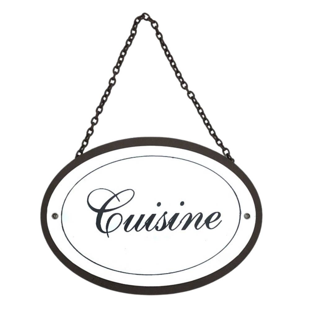 Chemin De Campagne - ~ Plaque de porte décorative vintage cuisine fer blanc marron 15x9cm Chemin de campagne