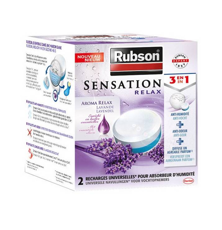 Rubson - 2 x recharges pour absorbeur d?humidité 3en1 lavande 2091195 Rubson