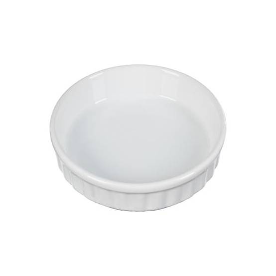 Plat à Crème Brûlée "Faïence" 12cm Blanc