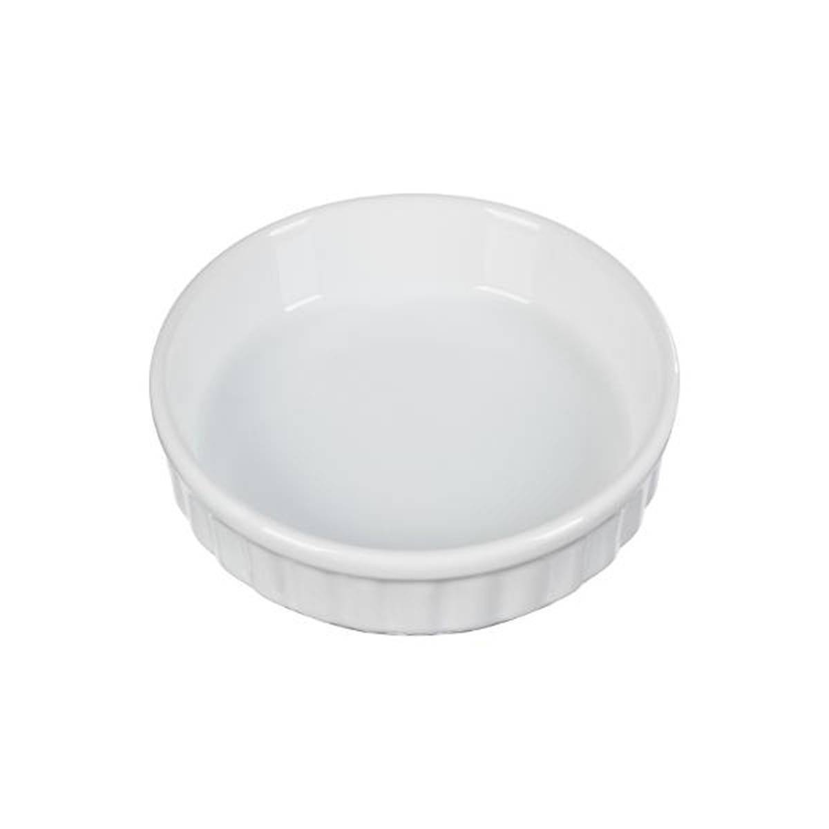 Plat à Crème Brûlée "Faïence" 12cm Blanc