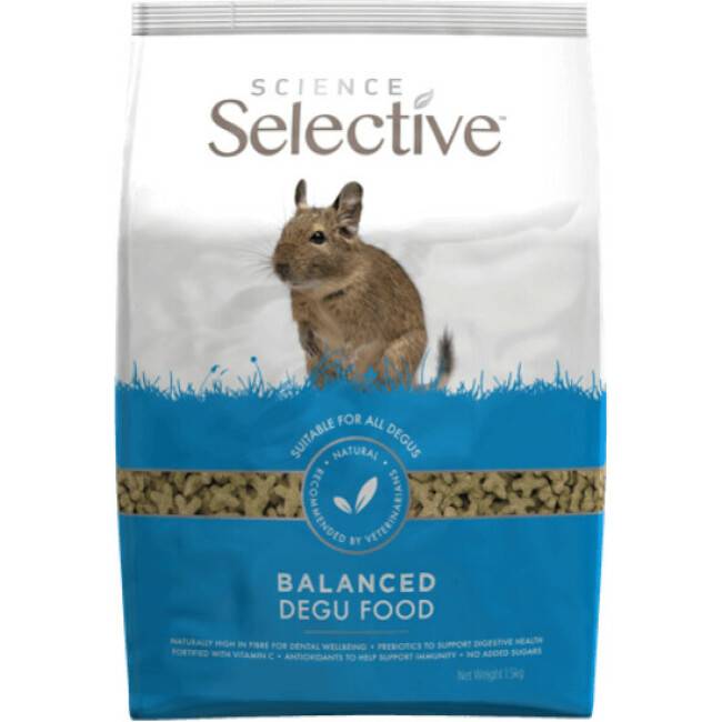 Comida para octodon Science Selective Degu Supreme Bolsa 1,5 kg - Imagen 1