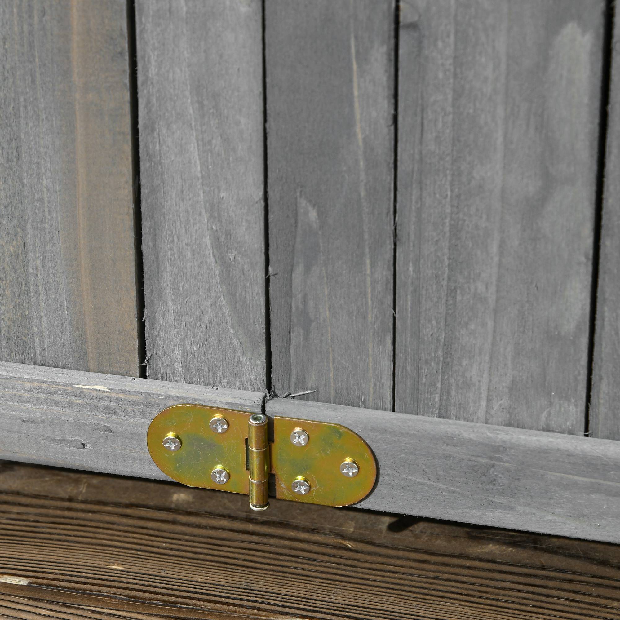 Outsunny - Jardinière sur pied pliable bac à Fleurs 70x30x25 cm pliable bois sapin gris - Outsunny - Image 7