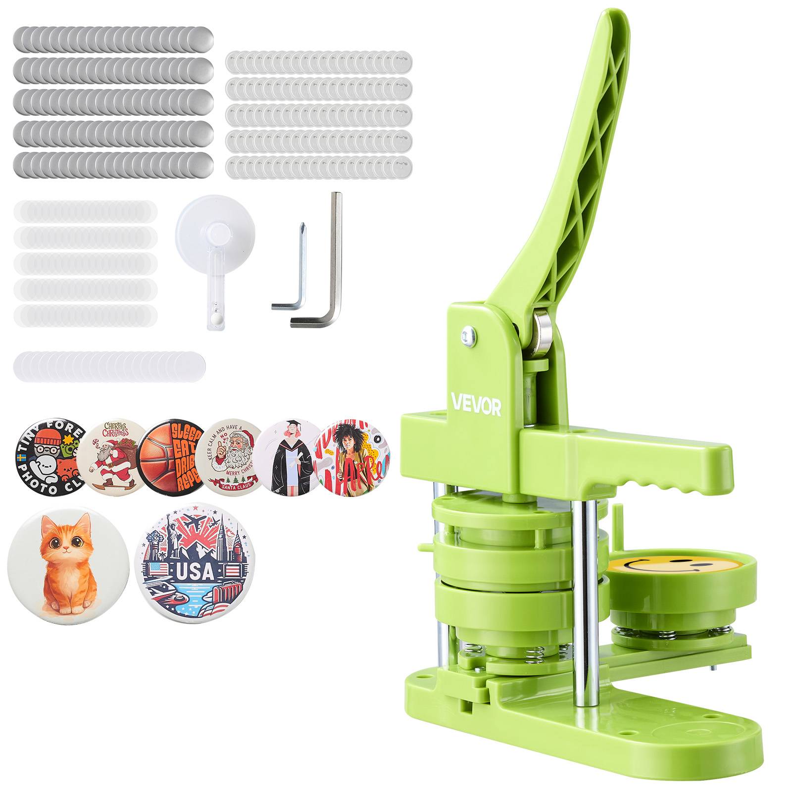 Vevor - VEVOR machine à badges 75 mm, kit DIY complet 100 badges, cadre ABS renforcé, accessoires inclus. - Image 1