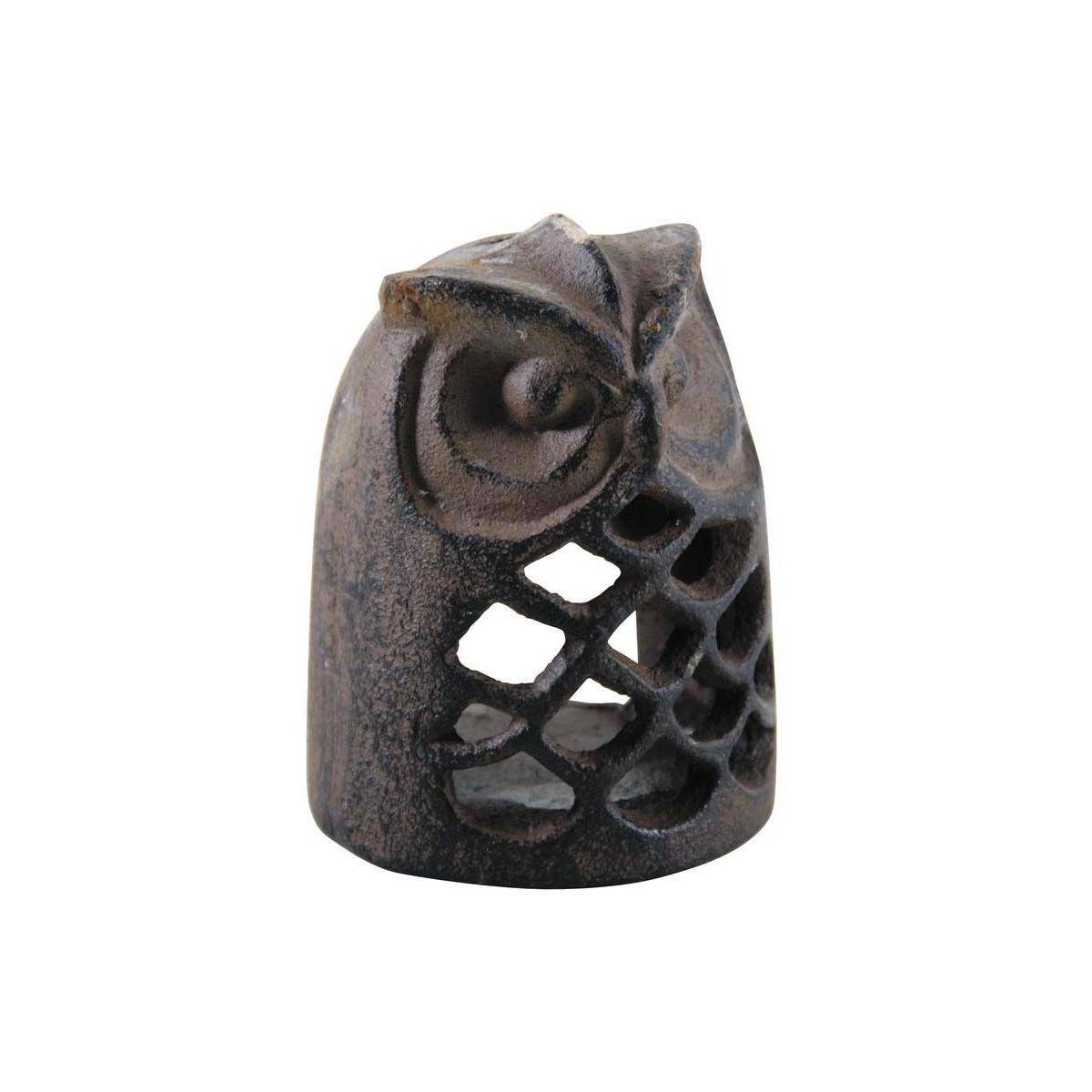 Aubry Gaspard - Photophore hibou en fonte 10 cm