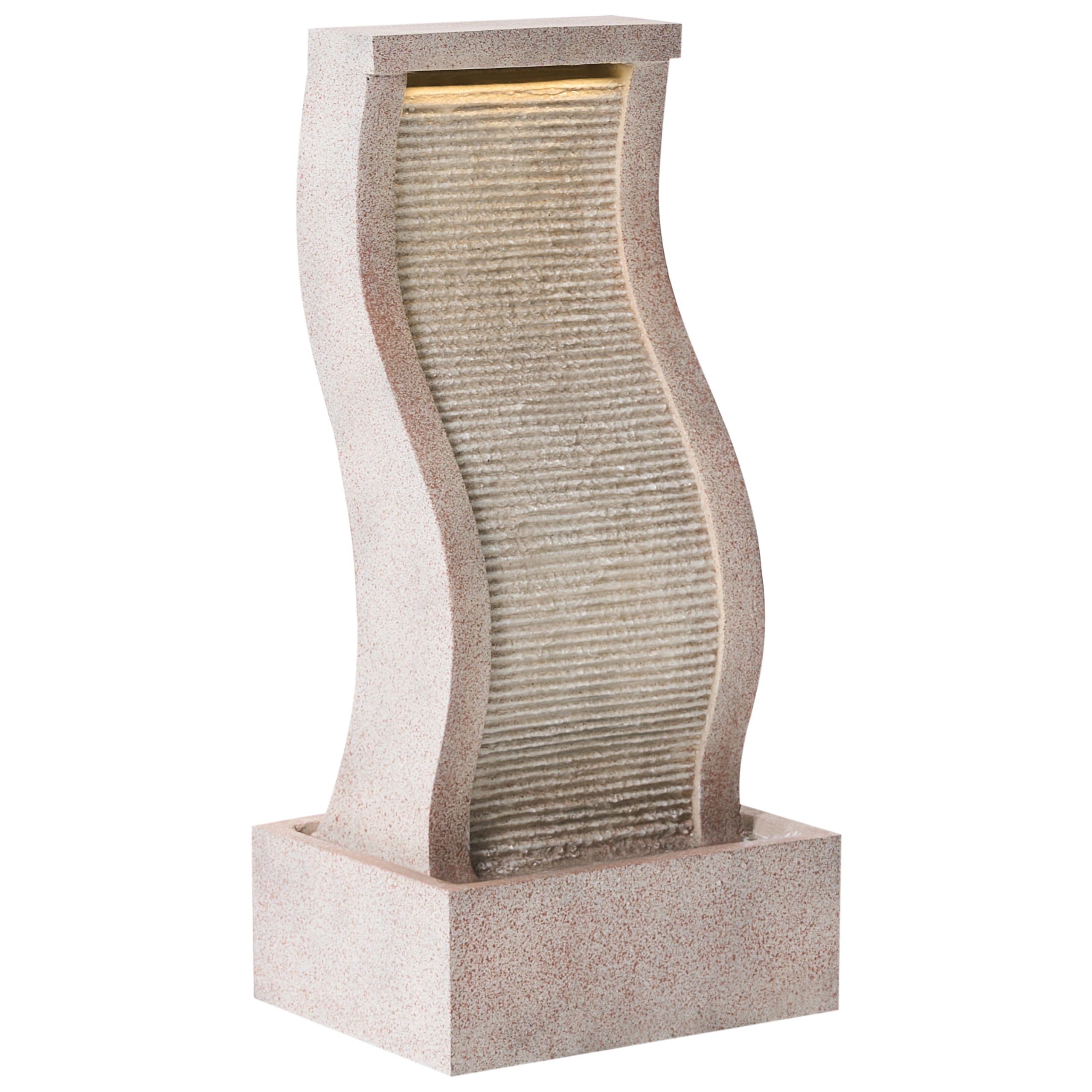 Fontaine décorative Résine Beige FORMIGA - Beliani - Image 3