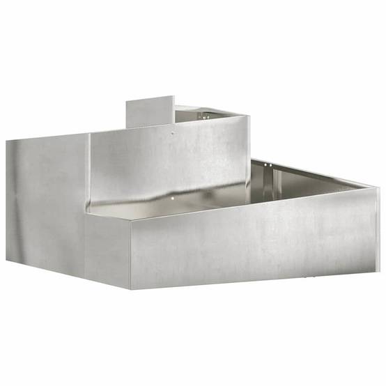 Grand pot de fleurs carré Acier Inox intérieur extérieur Argent 80x80x50 cm – ComfortXL Outdoor Living - Image 2