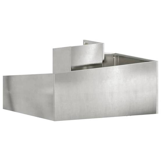 Grand pot de fleurs carré Acier Inox intérieur extérieur Argent 80x80x50 cm – ComfortXL Outdoor Living - Image 7