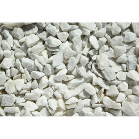 Gravier marbre blanc Carrare 9/12-Sac 25 kg - Blanc - Jardinex - Image 3