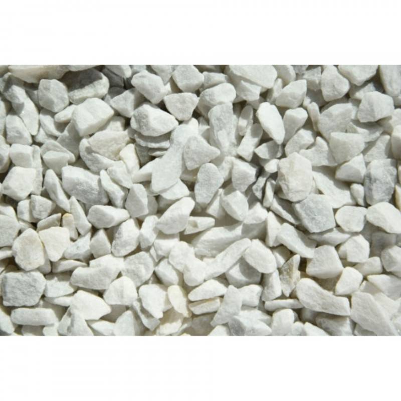 Gravier marbre blanc Carrare 9/12-Sac 25 kg - Blanc  - Jardinex - Image 3
