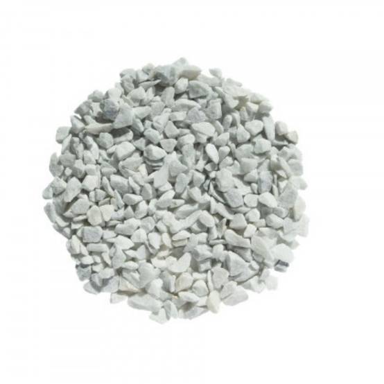 Gravier marbre blanc Carrare 9/12-Sac 25 kg - Blanc - Jardinex - Image 1