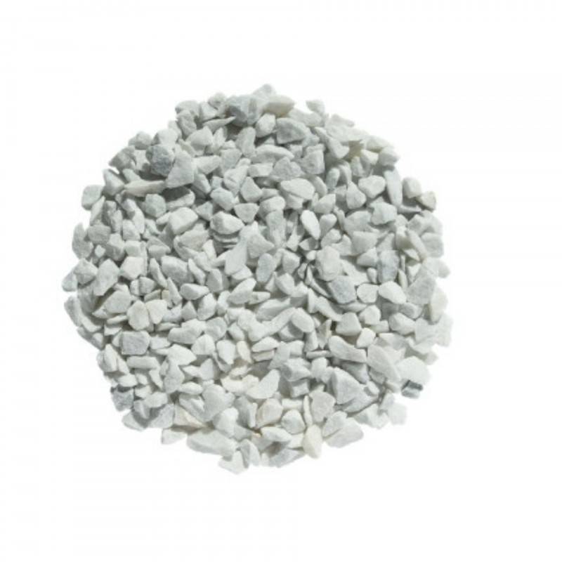 Gravier marbre blanc Carrare 9/12-Sac 25 kg - Blanc  - Jardinex - Image 1