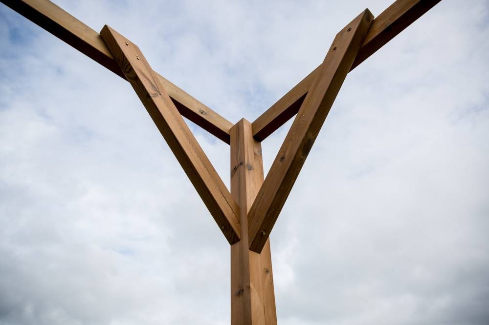 Habrita - Pergola THONON en bois thermo chauffé sans couverture 8,88 m² Habrita - Imagen 8