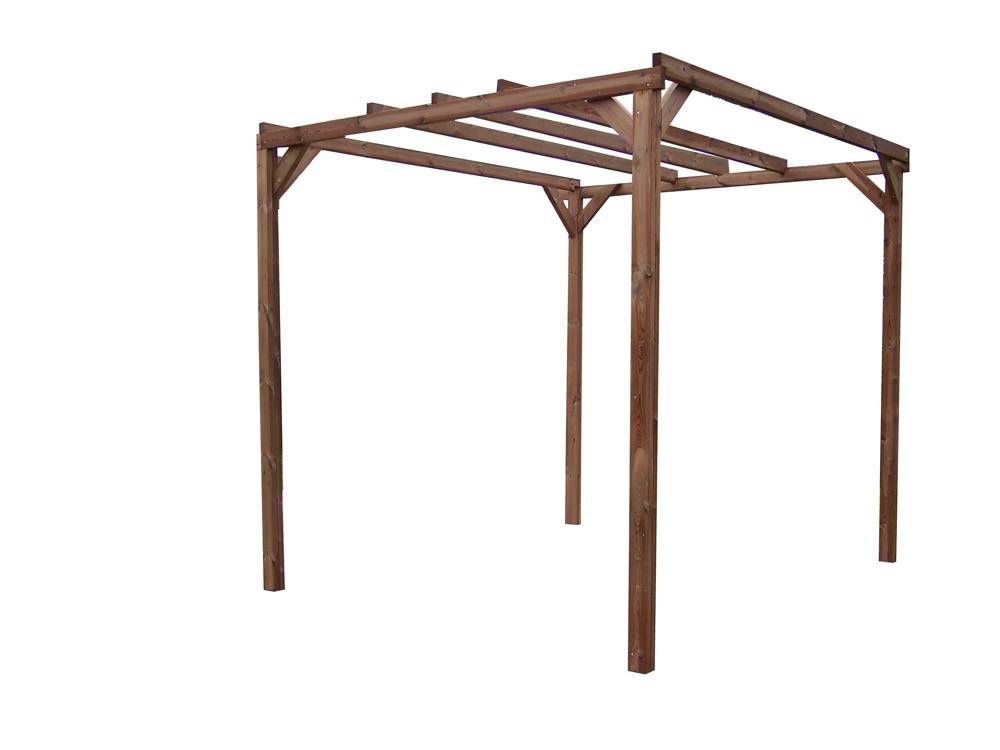 Habrita - Pergola THONON en bois thermo chauffé sans couverture 8,88 m² Habrita - Imagen 1