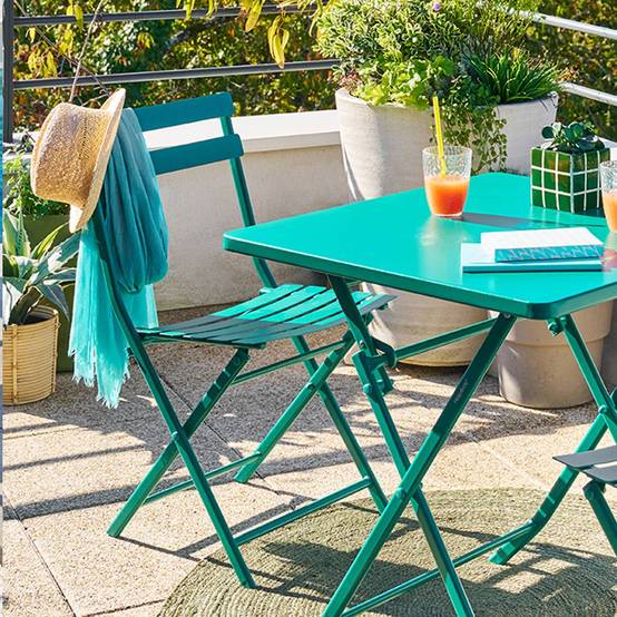 Hesperide - Chaise de jardin Greensboro pliable vert opale Hespéride - Image 1