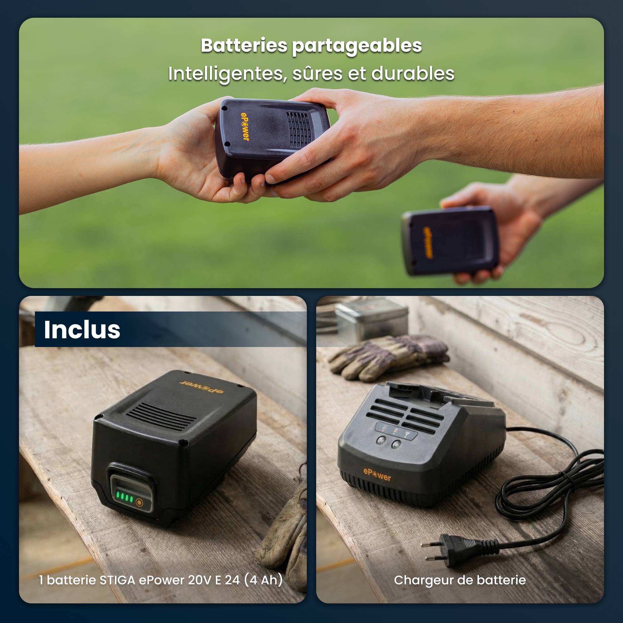 Stiga - Kit tronçonneuse CS 100e, batterie 20V, moteur 700 W - STIGA - Imagen 3