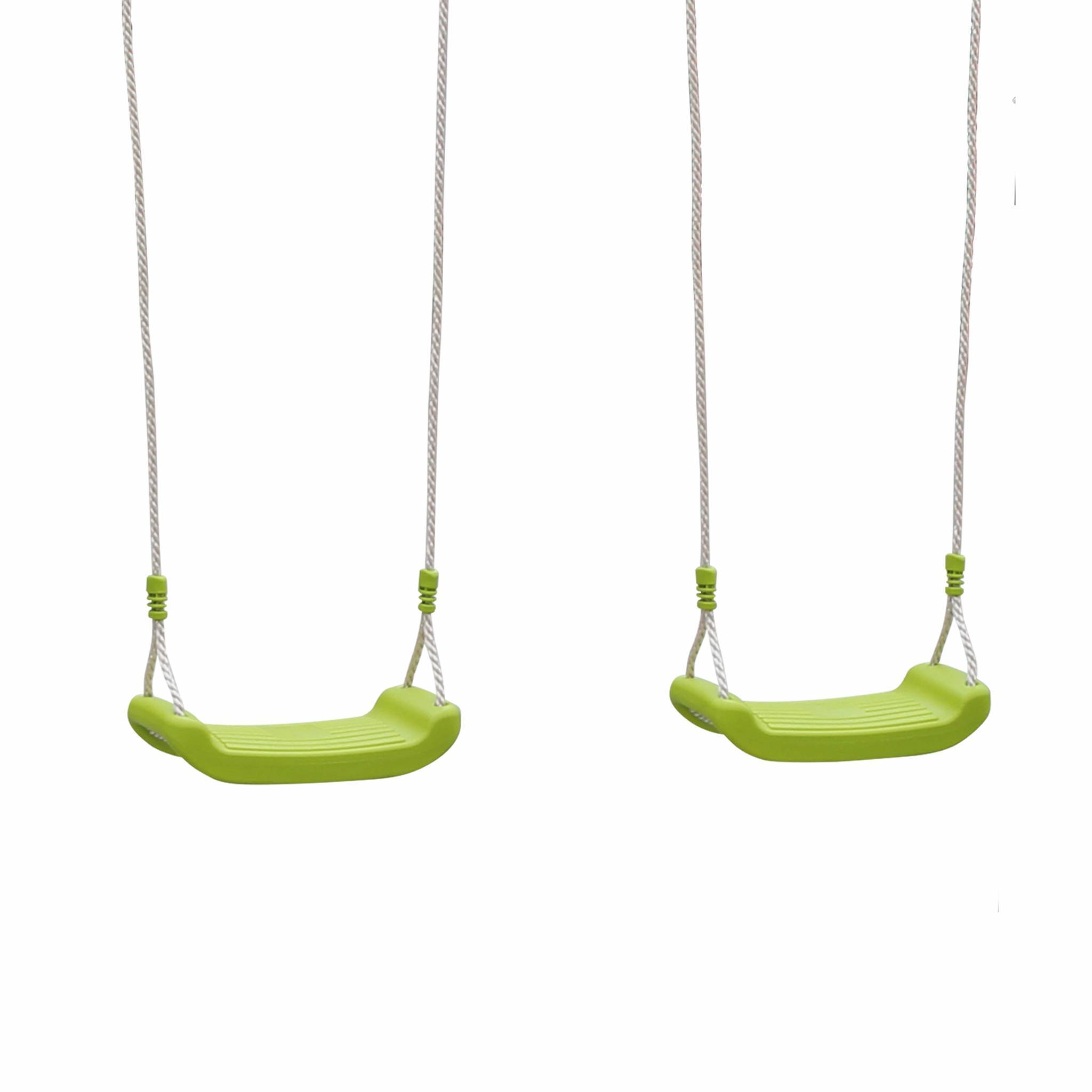 Balançoire 4 agrès Meltemi. portique 6 places avec 2 balançoires. 1 face à face et 1 nacelle. 223cm de hauteur. station de jeux extérieure | sweeek - Image 3