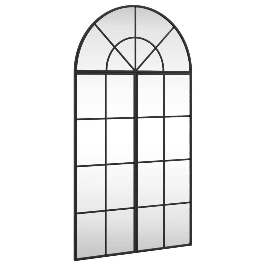 Maison Chic - Miroir mural - Miroir décoratif noir 60x110 cm arche fer - Image 1
