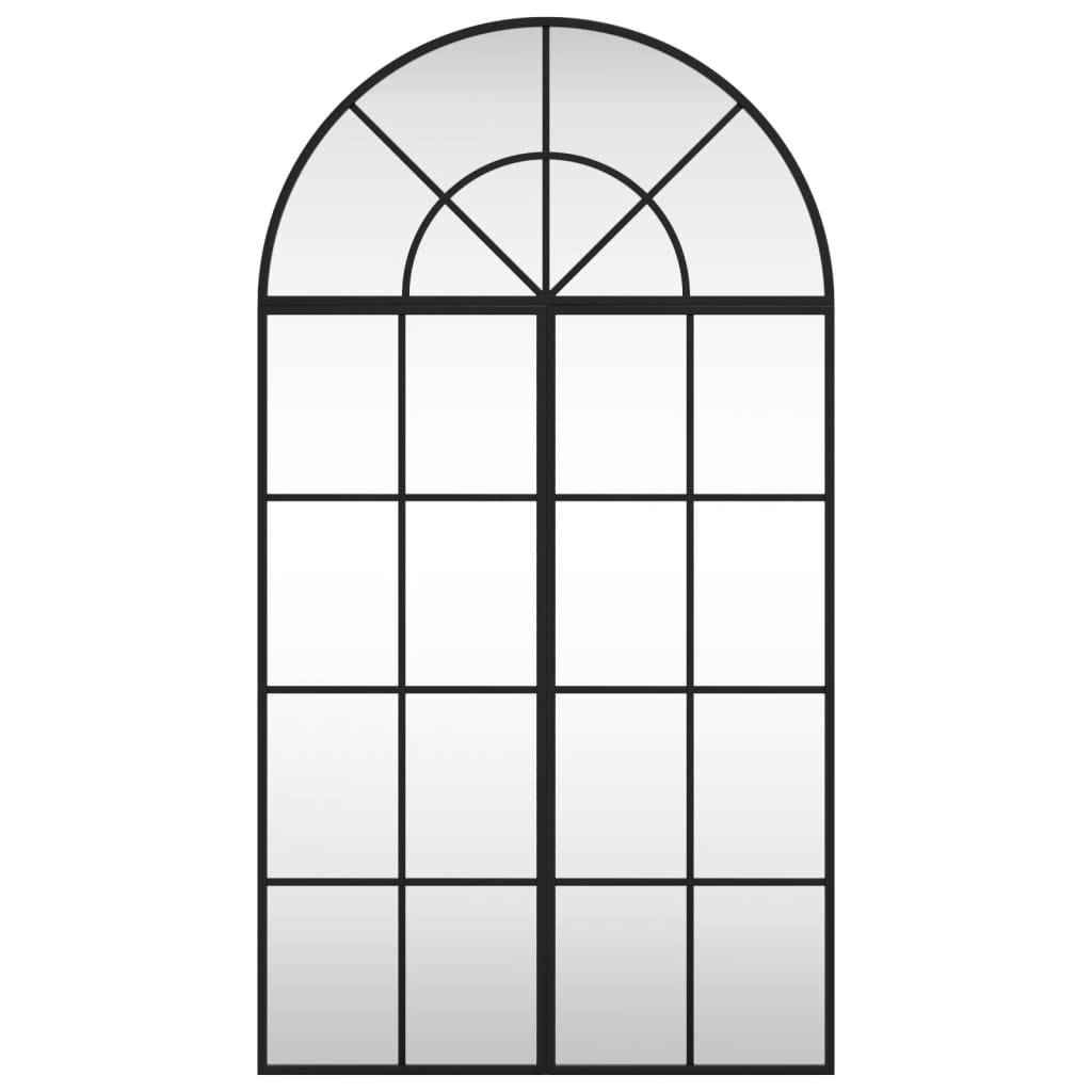 Maison Chic - Miroir mural - Miroir décoratif noir 60x110 cm arche fer - Image 3