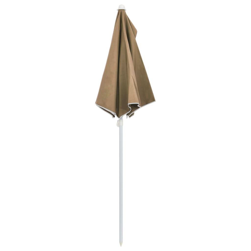 PANGIVO - Demi-parasol de jardin polyester acier taupe 180 x 90 x 195 cm - PANGIVO - Image 6
