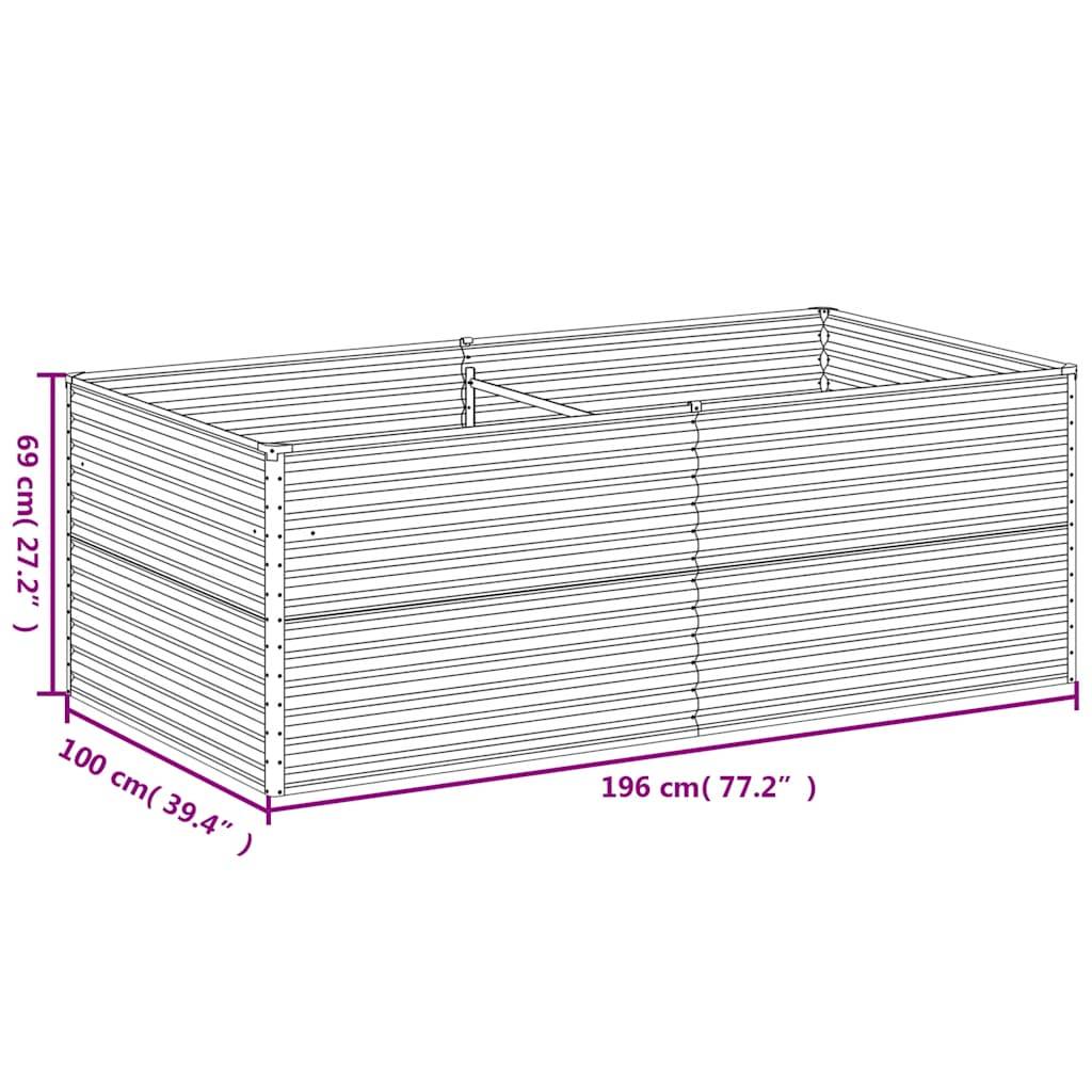 ComfortXL - Carré potager en acier Corten 196x100cm pour jardin potager et terrasse – ComfortXL Outdoor Living - Image 7