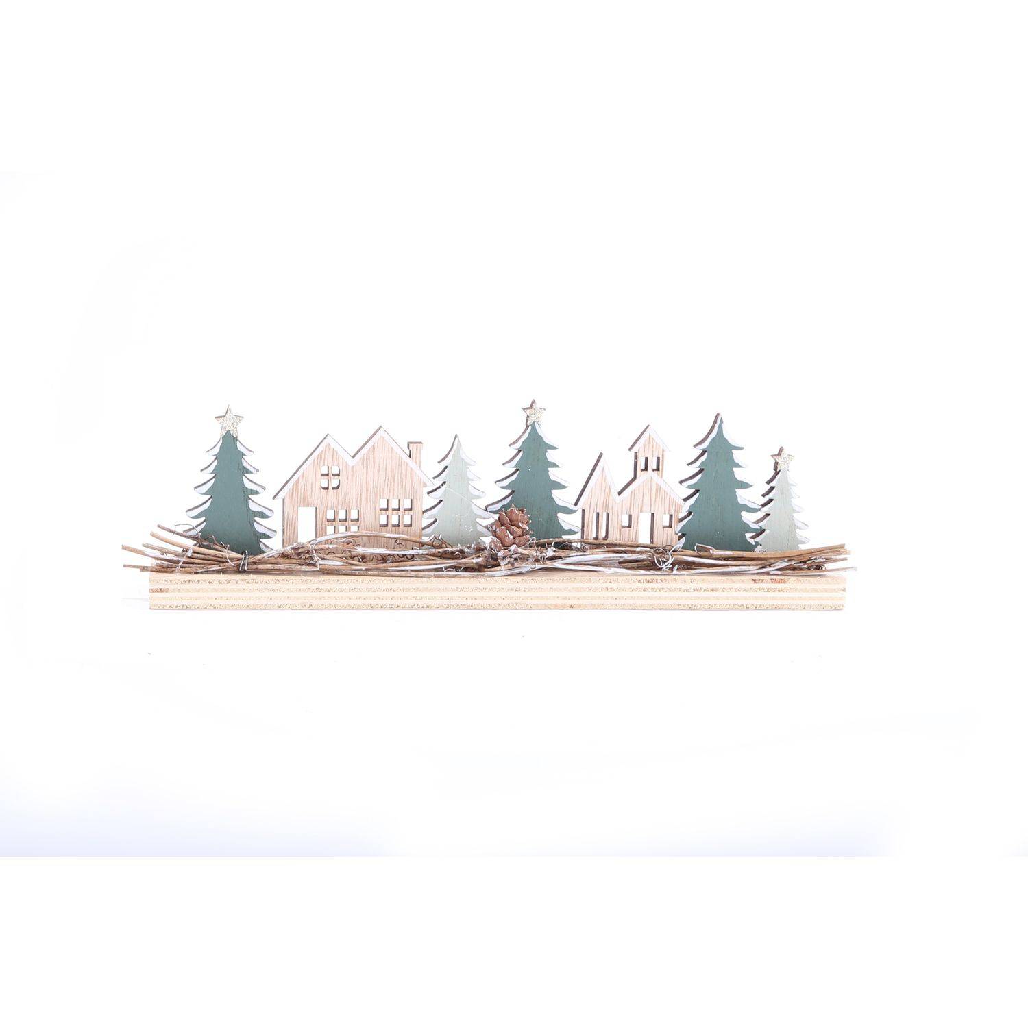 Sans Marque - Décoration de Noël à poser en bois Forest Deco - Heart of the home
