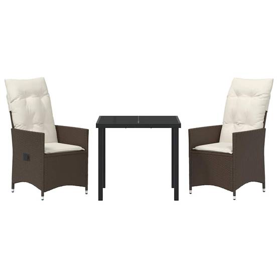 ComfortXL - Petit Salon de Jardin 3 Pièces Marron Polyrotin Fauteuils Inclinables pour Détente – ComfortXL Outdoor Living - Image 7