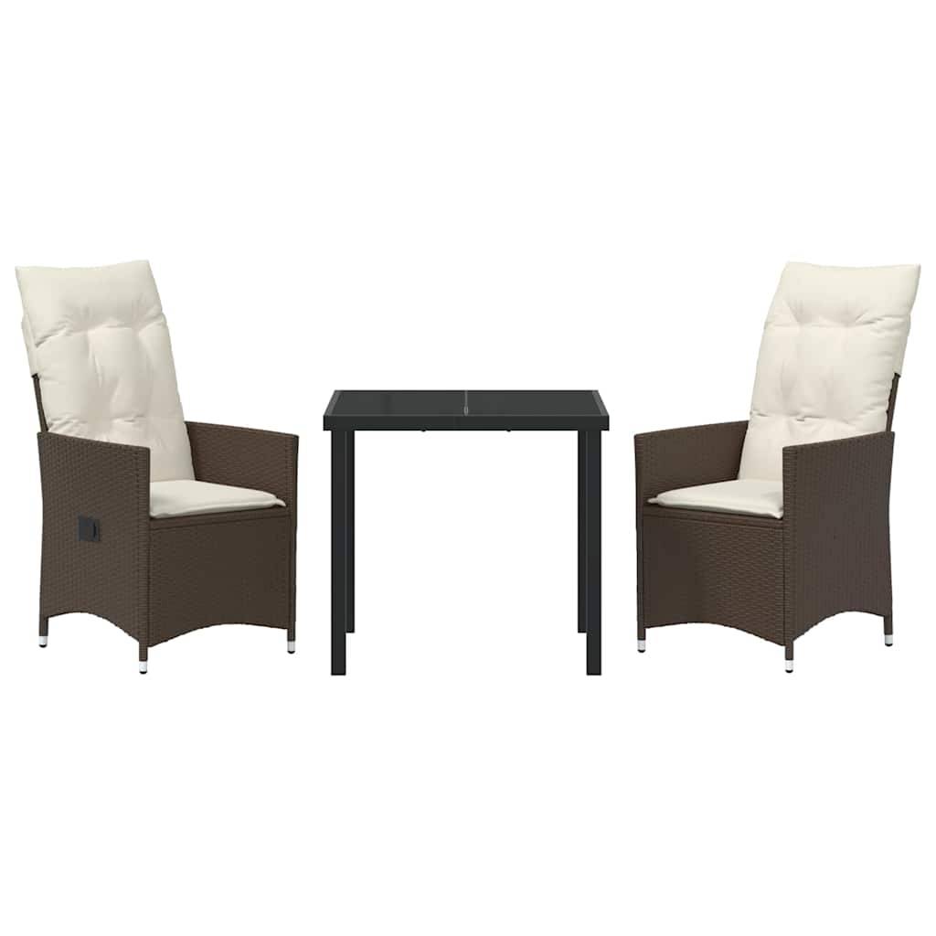 ComfortXL - Petit Salon de Jardin 3 Pièces Marron Polyrotin Fauteuils Inclinables pour Détente – ComfortXL Outdoor Living - Image 7