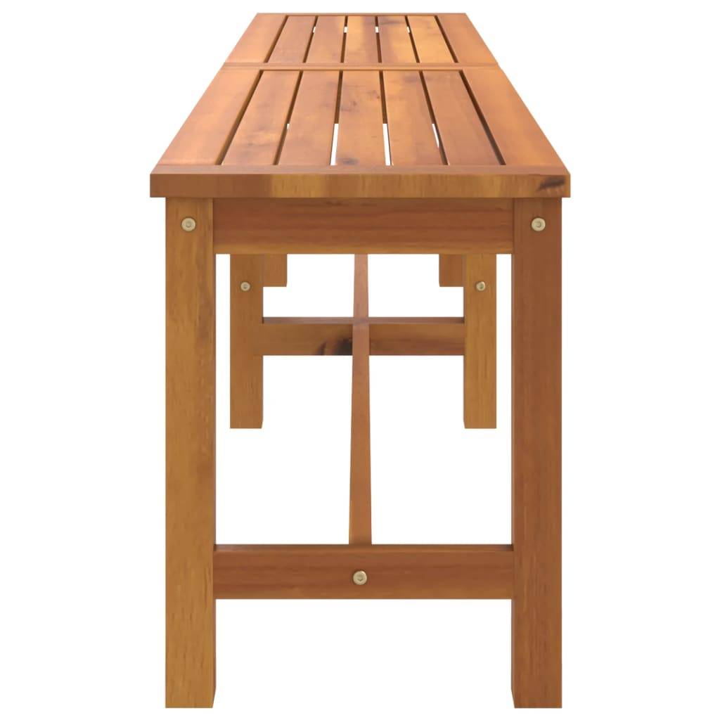 Helloshop26 - Banc de jardin meuble de patio d'extérieur terrasse 180 x 35 x 45 cm bois massif d'acacia - Imagen 3