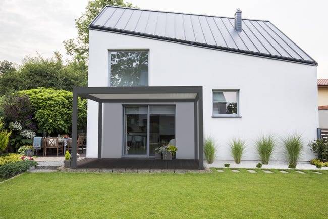 Pergola Bioclimatique Autoportante Motorisée Aluminium 4x3 Anthracite O ORIAL France - Image 1